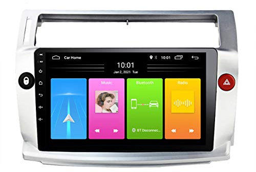 Radio de coche Android 10 para Citroen C4 C-Triomphe C-Quatre 2004-2009, reproductor multimedia Auto Radio, con manos libres Bluetooth, reproducción de vídeo 1080P,Wifi 2g+32g