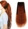 iLUU 55,9 cm lange Corn Wave Wrap-Around-Pferdeschwanz-Haarverlängerung 90 g synthetisches Perücken-Haarteil # 119 Kupfer-Rot-Orange-Farbe Pferdeschwanz-Haarteile