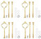 Koomiao Etageren Stangen Set,4 Sets Etagere Zubehör 2 bis 3 Etage für Hochzeitstorte Etagere Tortenständer Tortenhalter Torten mit Schrauben und Unterlegscheiben, für Dessertdisplay (Gold)