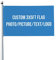 Naispanda Personalisierte Flaggen 12x18/30x45 cm mit Foto Bild Text benutzerdefinierte Polyester Flagge Banner für Auto LKW Außendekoration individuelle doppelseitige Flagge Campingflagge Hofschild