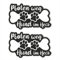 Folien-Zentrum - 2x Pfoten Weg Hund Im Heck Aufkleber zu je 13 x 8 cm - Hochwertiger Tuning Aufkleber für Auto - OEM & JDM Sticker - Lustige Autoaufkleber - Stickerbomb - Made in Germany