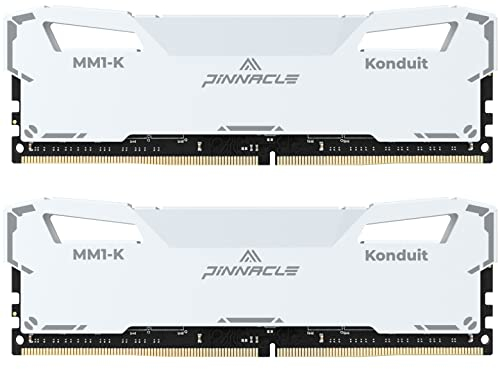 Timetec Pinnacle Konduit 16GB KIT(2x8GB) DDR4 3600MHz PC4-28800 CL18-22-22-42 XMP2.0 Overclocking 1.35V Compatible for AMD and Intel Desktop Gaming PC Memory Module RAM - White