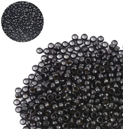 AHS 500 Pieces Silicone Lined Nano Rings Copper Micro Nano Beads for Nano Tip Hair Extensions