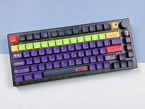 Evangelion Keycap Set, EVA PBT Dye-Sub DSA Profile Anime Keycap For MX Switch Mechanical Gaming Keyboard (Color : EVA-13, Size : DSA)