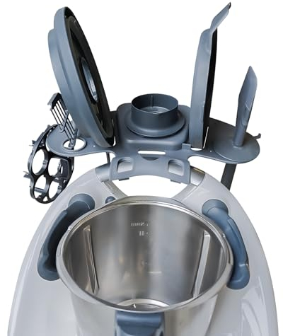 Halter für Thermomix Zubehör, Geeignet für TM5 & TM6, Platz für bis zu 9 Zubehörteile, Regal zur Küchenmaschine Aufbewahrung des Zubehörs