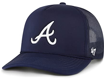 47 MLB Trucker-Mütze, verstellbar, Schaumstoff-Mesh, Atlanta Braves, Einheitsgr��e