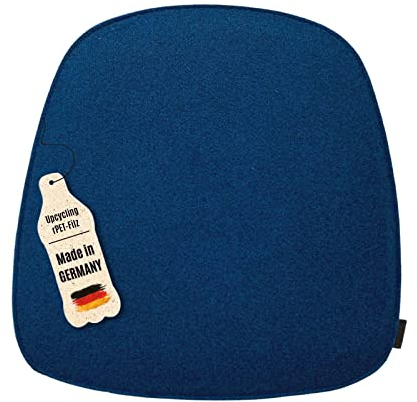 kontor28 - nachhaltiges Sitzkissen Stuhl Komfort, handgefertigt Made in Germany, 39 x 40 cm aus upcycling rPET Filz, Sitzauflage mit Polsterung - Outdoor geeignet & waschbar, Ozean 1er Set