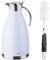PYKAL Thermoskanne 2 liter aus Edelstahl - 2L Vakuum Isolierkanne für 24h - Große Edelstahl Thermo Kaffeekanne & Teekanne mit Reinigungsbürste - Blau