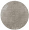 Paco Home Waschbarer Teppich Rund Wohnzimmer Kurzflor rutschfest Modern Flauschig Einfarbiges Muster, Grösse:80 cm Rund, Farbe:Grau