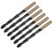 sourcing map 6 brocas Jobber de 8 mm, nitruro negro y revestimiento de titanio dorado 4341, acero de alta velocidad (HSS) de 135 grados, brocas helicoidales para acero inoxidable, metal, plástico,