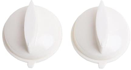 2 perillas giratorias para horno microondas, interruptor de control de plástico para medios universales troquelados palabras