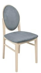 BLACK RED WHITE® Esszimmerstuhl Küchenstuhl Bernardin| in Skandinavisch,Modern Stil | Stuhl für Küche,Wohnzimmer, Esszimmer | Grau+Eiche Sonoma Dekor