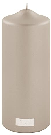Fink Stumpenkerze Metallic - Farbwahl Beige