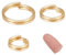 nbeads 3 Stk. 3 Größen Messing Split Ringe, Echte 18K Gold plattiert Split Ring mit Doppelschleifen Ring Runde Gold plattiert Schlüsselring Split Ringe Wire Charm Verbinder für Schmuckherstellung