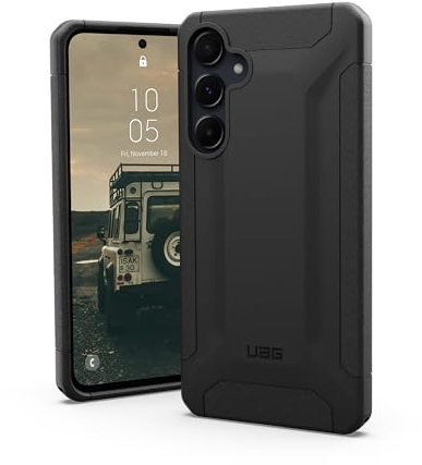 URBAN ARMOR GEAR UAG Schutzhülle für Samsung Galaxy A55 5G, SM-A556, Scout, robust, sturzsichere Schutzhülle in Militärqualität, Schwarz