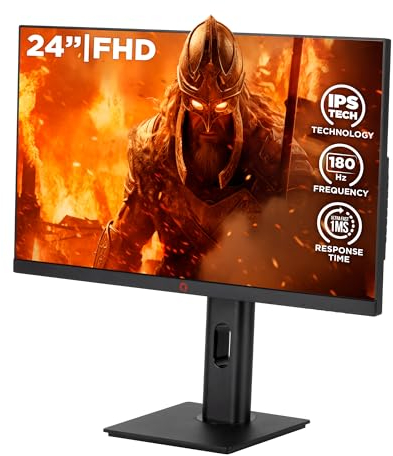 Konix Monitor gaming Nova 24 PC, PS5, Switch 2 e Xbox Series X|S - Full HD 1 080 px - 180 Hz - 1 ms - FreeSync - HDMI - DisplayPort - Pannello IPS