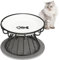 Avmvnvc Comedero y Bebedero Elevado de Cerámica para Gatos - Con Soporte y Alfombrilla Antideslizante, Cuenco Plano Antivómitos para Cachorros