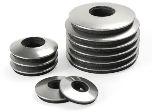 FOMGIIN Rondelles d'étanchéité EPDM en Acier Inoxydable M8 x 22 mm, 20 Pièces Rondelles Metal avec Joint Caoutchouc, Rondelle Neoprene, Rondelle pour Tole Ondulée pour Toiture