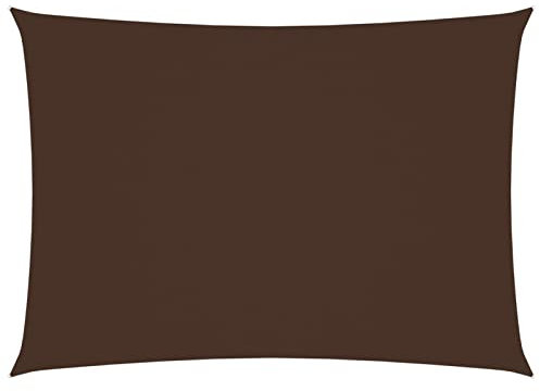 ZEYUAN Toldo de Vela Rectangular de Tela Oxford marrón 2x3 m, Toldo Vela, Toldos Exterior Terraza, Toldo para Sombra, Lona Sombra Exterior, Toldos para Patio