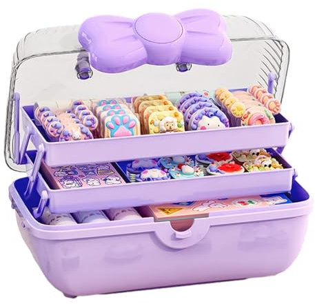 Storage Box for Hair Accessories Girls Women Hair Accessories Organiser Storage Box Children Jewellery Box for Hair Accessories Box for Hair Bobbles Hair Bands Clips Jewellery Container