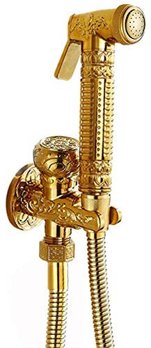 JWBXFYXW Chrom-Thermostat-Handbidet-Sprühset – Duschreiniger mit Sprühhahn für Toilette