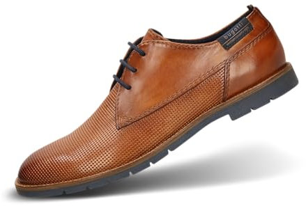 bugatti 311-arm01, Zapatos con Cordones Hombre, coñac, 44 EU