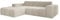 Juskys Sofa Merano Links - Ecksofa 3 Sitzer, Wohnzimmer Couch, in L Form, kleine Eckcouch, mit Ottomane, 245 cm breit - Boucle-Gewebe, Creme