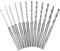 KEWAYO 2.35 Schaft Mini Micro Bohrer-Set 12 Stück 0.5-2.0 mm Twist Bohrer DIY Kit HSS Gravur Bohrer Bits Lochbohrwerkzeug für DIY Bernstein, Perlen und Bienenwachs
