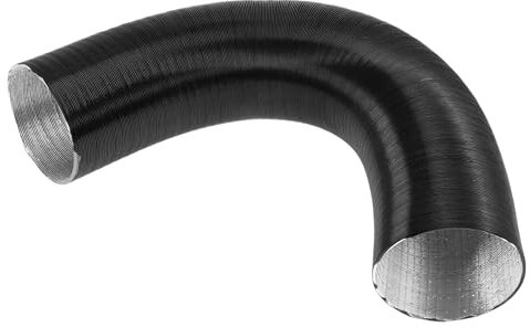 VekAuto 1 Pc Tuyau De Chauffage De Voiture 80Mm Id 100Cm Longueur Max L Tuyau De Conduite D'Air Chaud Voiture Camion Camping-Car Bus Van Bateau Feuille D'Aluminium Noir