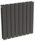 Radiateur anthracite mural eau chaude horizontal acier double lame | 60 x 60 cm 883 Watt chauffage central | 4 raccordements 15x21 (1/2) série NYTIA by NOYON & THIEBAULT