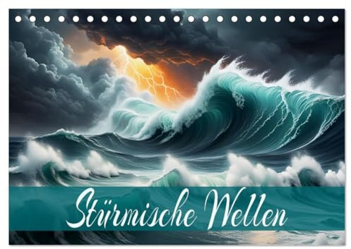 Stürmische Wellen (Tischkalender 2026 DIN A5 quer), CALVENDO Monatskalender: Tanz der Meereswogen, inspirierende Naturgewalt. (CALVENDO Natur)