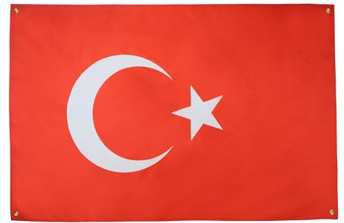 AZ FLAG Bandiera Turchia 150 x 90 cm con 4 occhielli, bandiera turca per balcone o parete