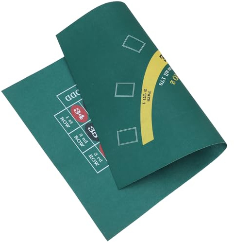 HOOTNEE Grüne Filz Poker Spielmatte Doppelseitig Faltbar für Kartenspiele