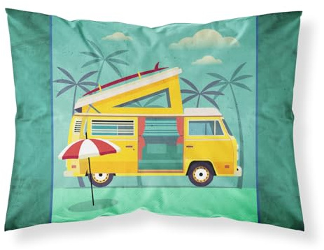 Caroline's Treasures Greatest Adventure Camper Van Pillowcase, Standard, Multicolor