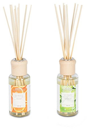 levandeo 2er Set Raumduft 2X 100ml Lemongras Orange Holzstäbchen Lufterfrischer Raumerfrischer