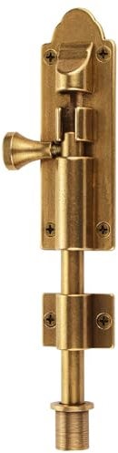 Runningfish Antique Copper Barrel Bolt Buckle Heavy Duty,Vintage Solid Brass Thickened Door Latch,Furniture Reproduction Restorations Hardware