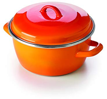 KITCHEN FUN Kf Retro Faitout Orange D20xh10,8cmemail Acier Tous Feux
