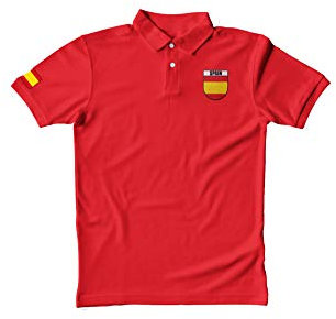 Super Lemon Spain Football Polo Shirt - Retro Vintage Red for Men & Women | Perfect for Spanish Football Fans | Ideal for Euros & World Cup (S)