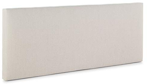 Marckonfort Tagomado Kopfteil mit natürlichem Leinen gepolstert 150x60 cm, 8 cm dick, inklusive Hängezubehör