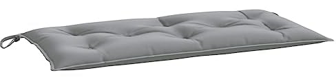 vidaXL Gartenbankauflage, Bankauflage Sitzkissen Outdoor, Polsterauflage Auflage für Gartenbank, Bankpolster Bankkissen, Grau 100x50x7cm Oxford-Gewebe