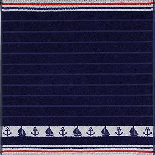 KRACHT Frottee Küchentuch Geschirrtuch Nordsee Marineblau 50x50 cm