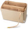 AT Allure-T ® Neverfull mm Organizer, Handtaschenorganizer aus Filz mit Reißverschluss, Handtaschenorganizer Bag in Bag, Taschenorganizer Beige M