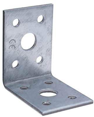 Corner Brace Brackets 90 Angle Robust Steel Connector L-Shape Bracket Fastener 50x50x35x2,5mm Zinc Finished for Wood Cabinets Furniture Brace Shelf Supporter (Pack of 10)