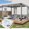 LCYFBE 3 x 3.6m Transparente Plane Abdeckplane,Pflanzenschutz Regen-Vorhänge,PVC Glas Klare wasserdichte Tarps mit Ösen,Schutzplane Für Gartenmöbel,Kältebeständig,Regenfest