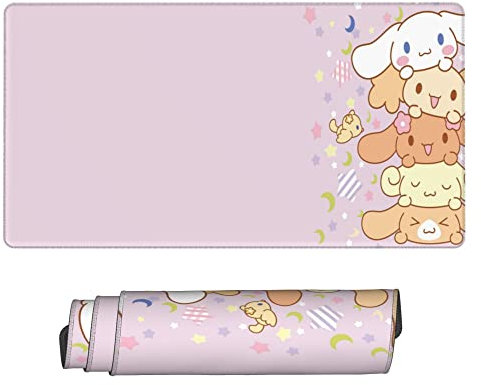 Kawaii Cute Mouse Pads with Design Novelty Anime Large Pink Keyboard Pad Non-Slip Extended Full Desk Cute Keyboard Mat Waterproof XXL Gaming Mousepad for Girl Gift Notebook Office Computer mat