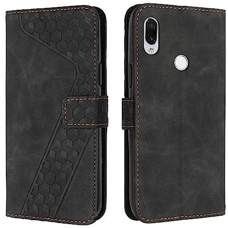 YIRRANZD Custodia per Xiaomi Redmi Note 7 / Redmi Note 7 PRO, Cover a Libro in Pelle PU con Slot Cart e Silicone TPU Bumper, Flip Caso Portafoglio Cover per Redmi Note 7 / Redmi Note 7 PRO (Nero)