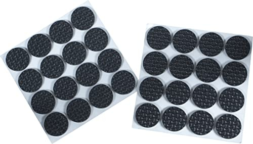 St. Helens Home and Garden Self-Adhesive, Rubber, Anti-Vibration, Scratch Pads, Round, 20mm Diameter, Protect Surfaces, Reduce Noise, Durable, Furniture Protection, Easy to Use. Pack of 32 20mm Dia