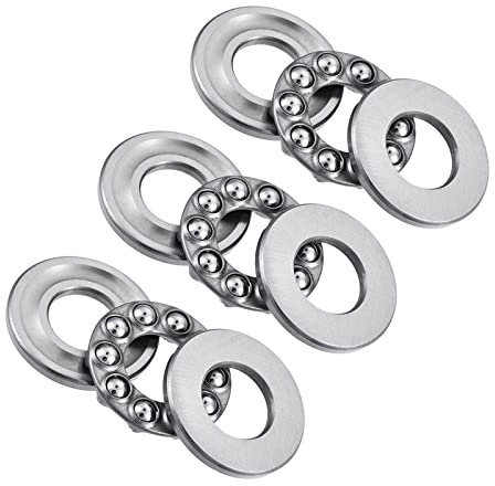 QUARKZMAN 12mm x 26mm x 9mm Singolo Direzione Spinta Sfera Cuscinetti x 3pz Acciaio Cromato Singola fili Rulli per Elevatori e Stampi Produzione