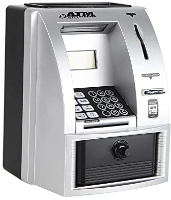 zalati Emulation ATM Maschine Sparschwein Auto Scrollen Papier Spardose Kann Haus Spielzeug für Bargeld Münzen Aufbewahrung