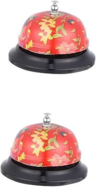 NUOBESTY 2st Serviceklingel Kundendienstklingel Bunco Lehrer Pult Schreibtischservice Anrufsglocke Küchenklingeln Empfangsglocke Tischklingel Schreibtische Erwachsener Büro Handglocke